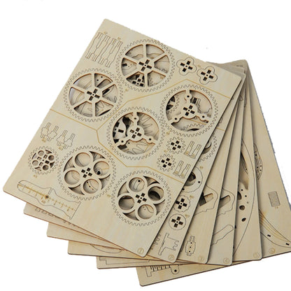 Nyvora Horloge Murale en Bois 3D – Kit de Construction DIY | Puzzle Rétro Mécanique pour Adolescents & Adultes