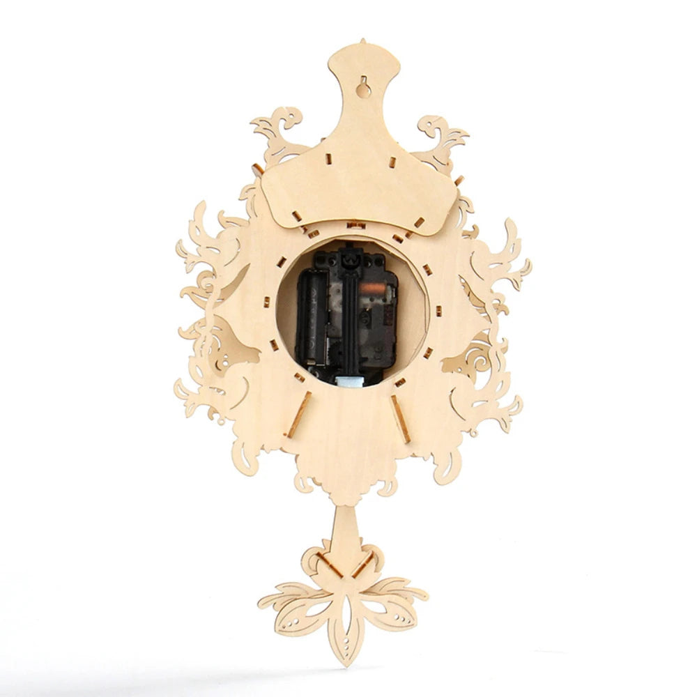 Nyvora Horloge Murale en Bois 3D – Kit de Construction DIY | Puzzle Rétro Mécanique pour Adolescents & Adultes