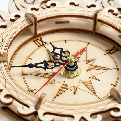 Nyvora Horloge Murale en Bois 3D – Kit de Construction DIY | Puzzle Rétro Mécanique pour Adolescents & Adultes